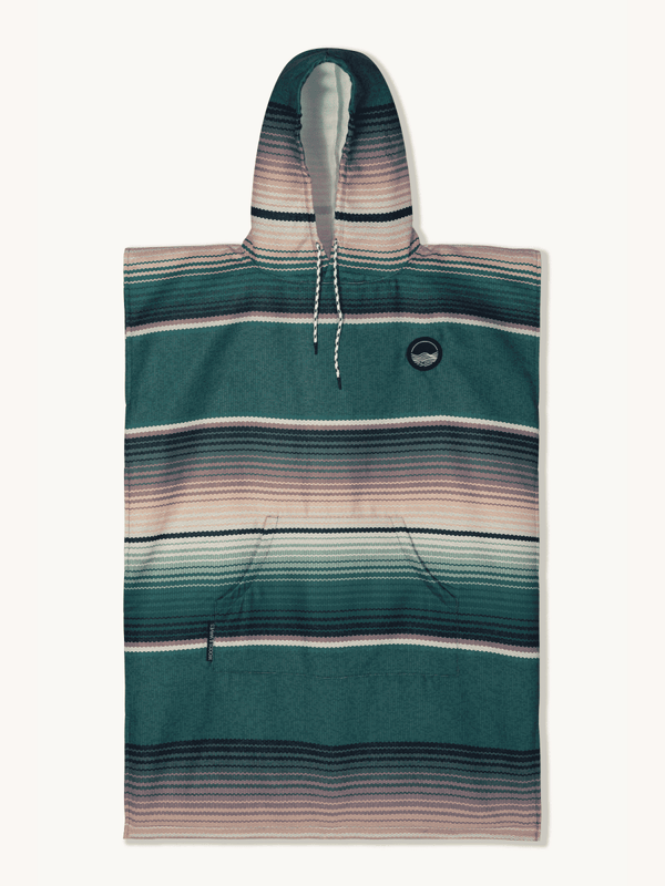 Surf - Poncho - für Frauen & Männer - aus schnelltrocknender und leichter Mikrofaser - Evergreen - woodsandwaves.co