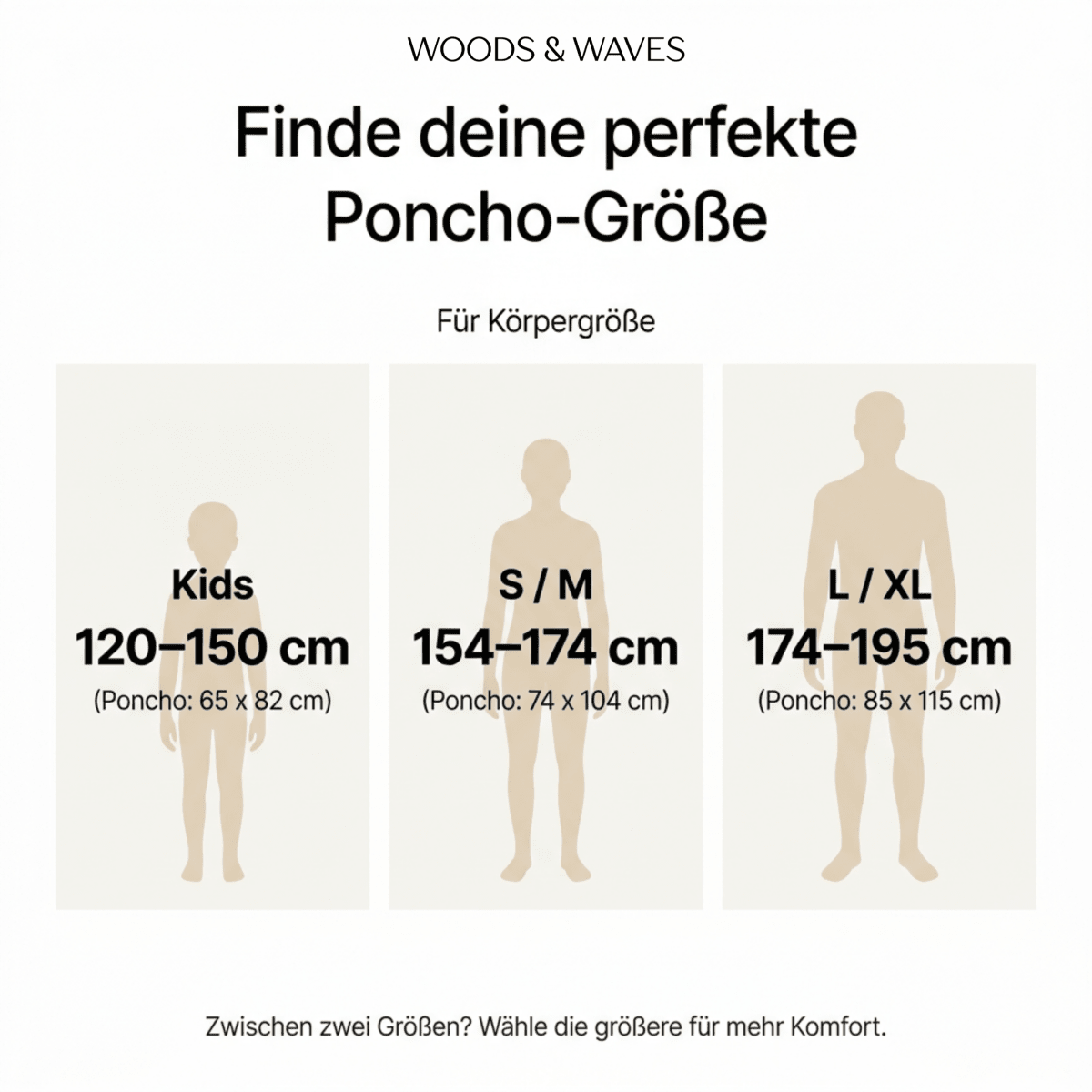 Surf - Poncho - für Frauen & Männer - aus schnelltrocknender und leichter Mikrofaser - Warm Earth - woodsandwaves.co