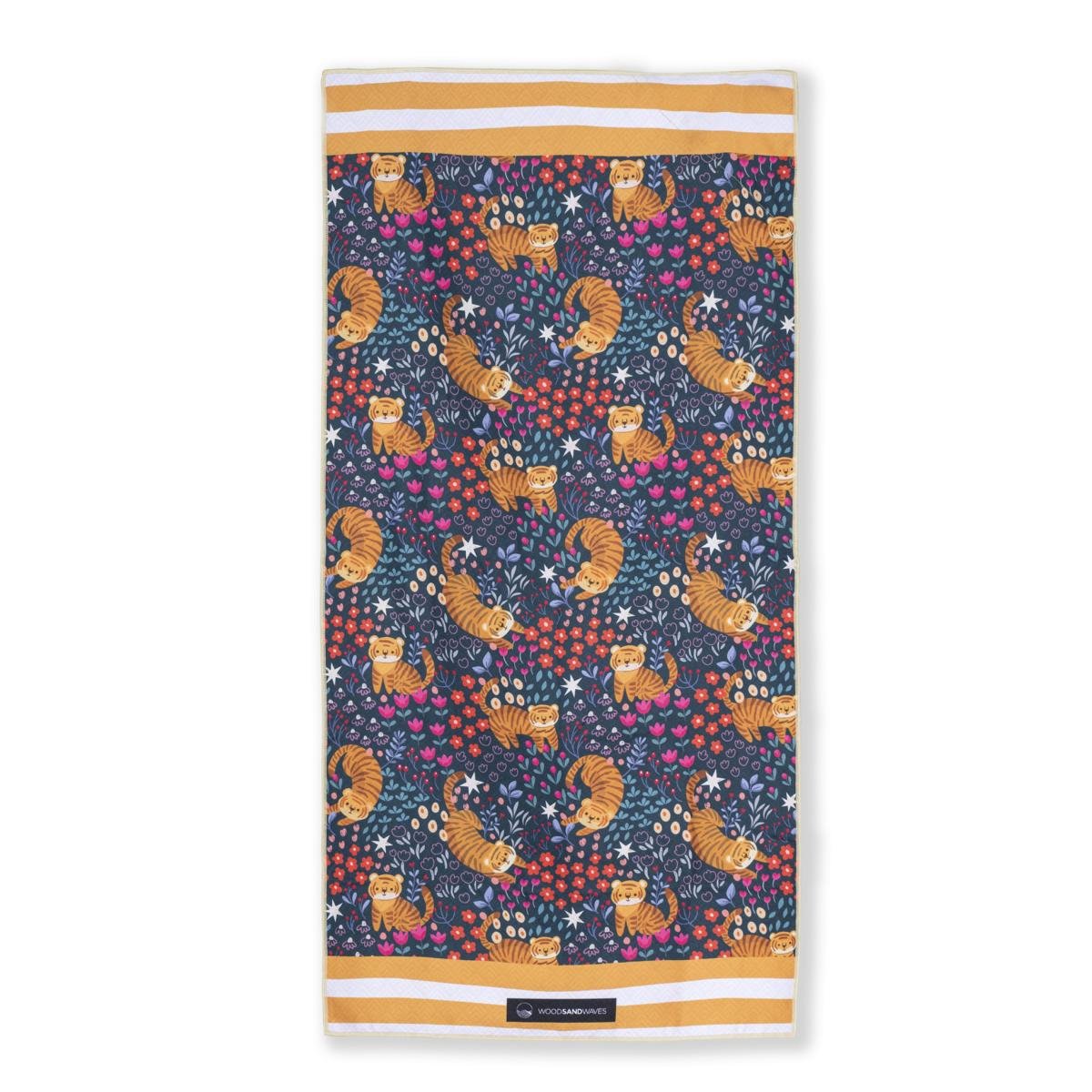 Tropical Tiger - Strandtuch für Kinder - schadstofffrei & sanft zur Haut - woodsandwaves.co