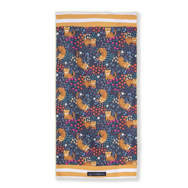 Tropical Tiger - Strandtuch für Kinder - schadstofffrei & sanft zur Haut - woodsandwaves.co