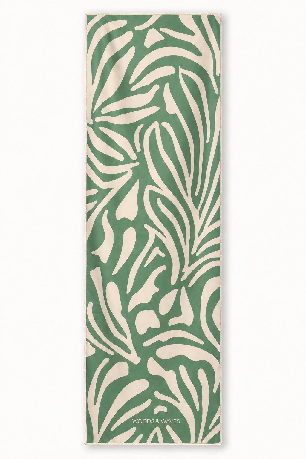 Botanic – Rutschfestes Yoga-Handtuch mit Silikon-Noppen, ausgebreitet – Woods & Waves