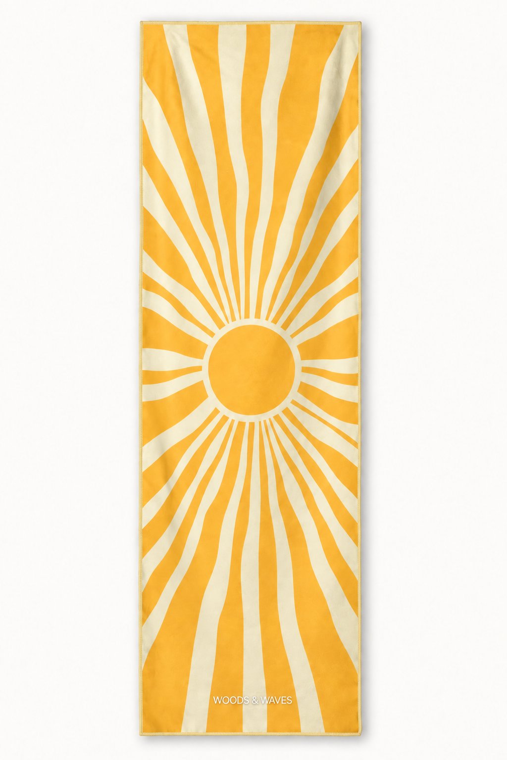 Sunshine – Rutschfestes Yoga-Handtuch mit Silikon-Noppen, ausgebreitet – Woods & Waves