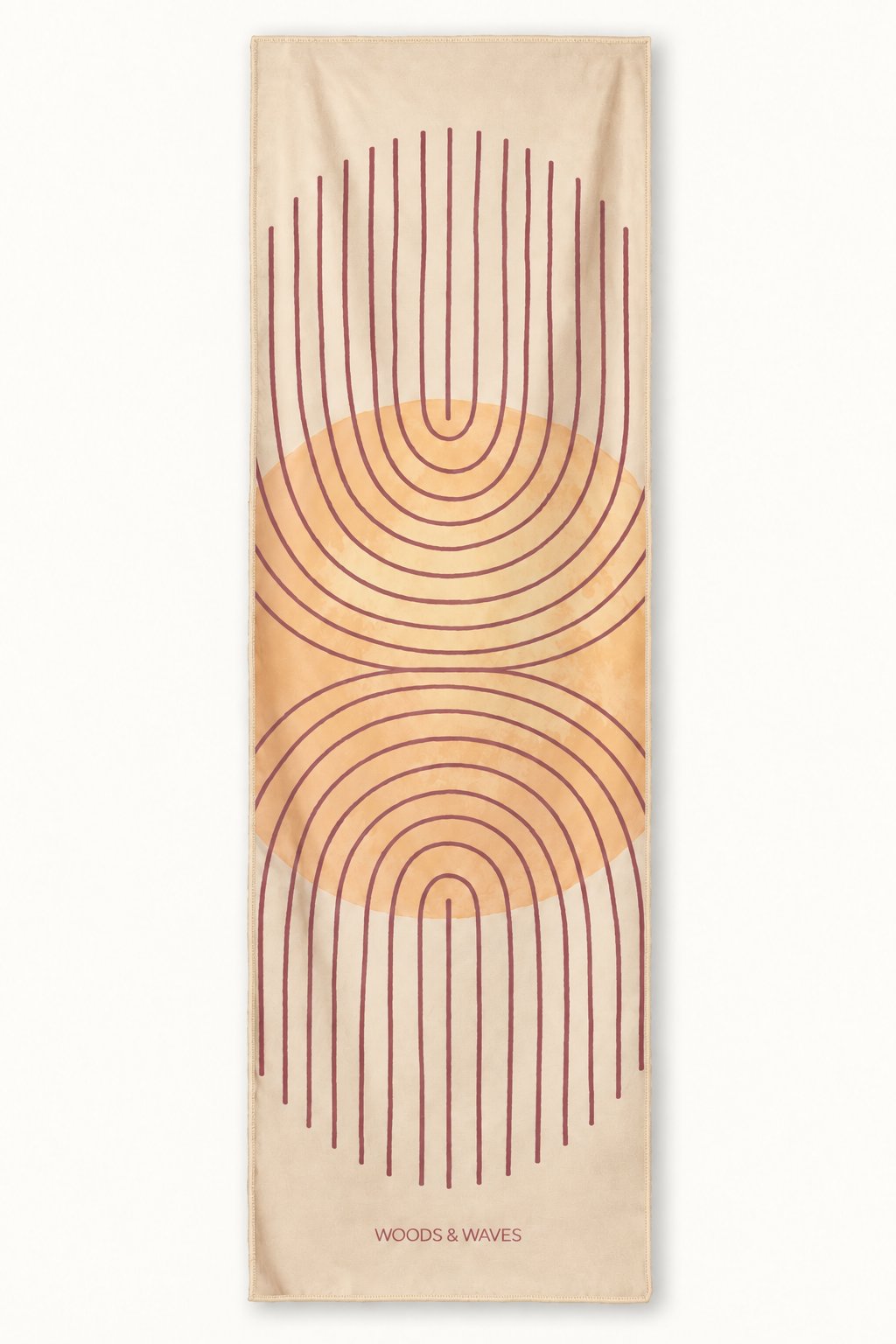 Surya – Rutschfestes Yoga-Handtuch mit Silikon-Noppen, ausgebreitet – Woods & Waves