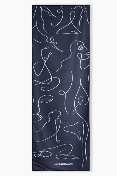 Zen Lines - Antislip yogahanddoek met siliconen noppen 